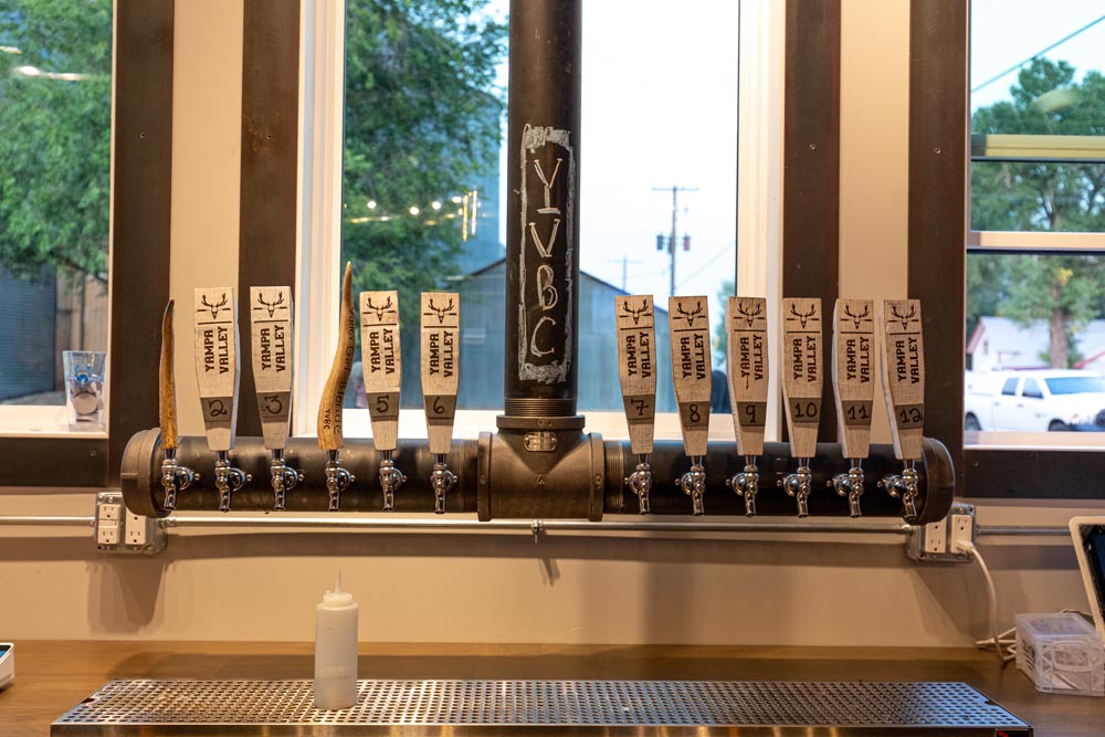 Beer tap inside Yampa Valley Brewing