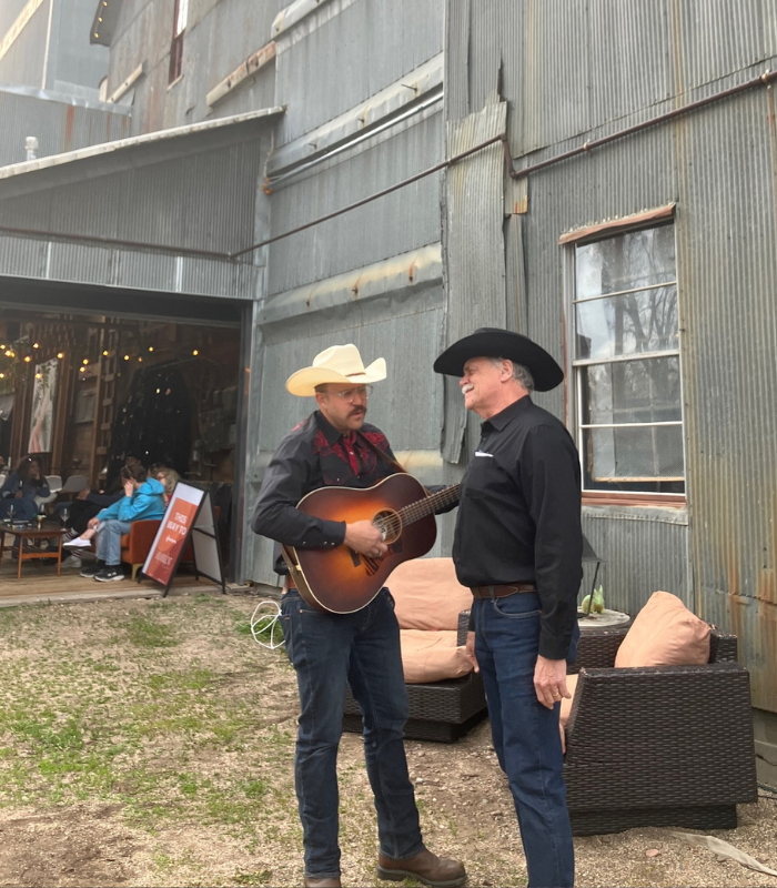Detailed shot of expresso machine brewing expresso at the Wild Good Coffee shop.